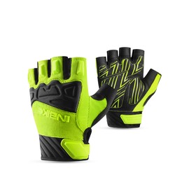 INBIKE Cycling Gloves For Mens MTB Fingerless Cycle Mountain Bike Womens Padded Road Gel Pad Half Finger Bicycle Biking Exercise Gym Accessories Green L