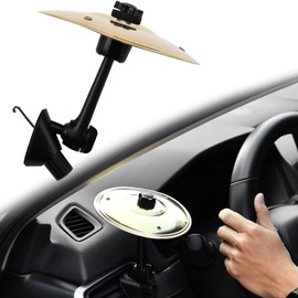 JSCARLIFE Car Cymbal Air Vent - Mini Hand-Shooting Drum Cymbal | Musical Instrument for Car Interior | Universal Fit for All Vehicles​ (Gold)