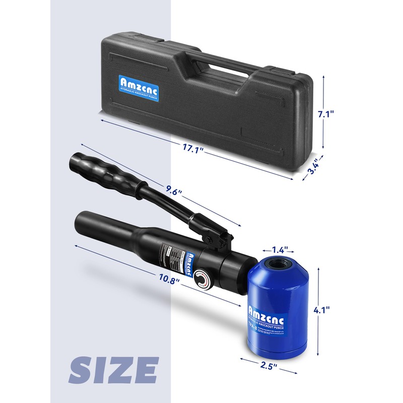 AMZCNC Hydraulic Knockout Hole Punch Driver Kit 1/2 to 2