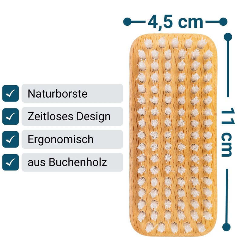 Remos Hand Brush Doctors Brush Soft Natural Bristles Made of