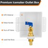 HeSun PEX Crimp Ice Maker Outlet Box,Inlet 1/2 Inch F1807