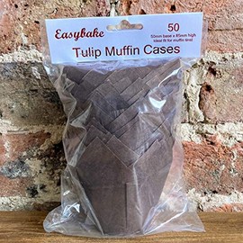 Tulip Cupcake/Muffin Wraps - Dark Brown (pack of 50)