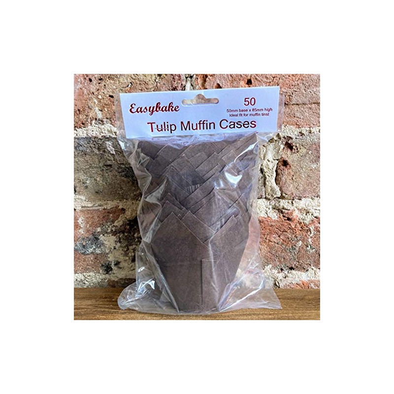 Tulip Cupcake/Muffin Wraps - Dark Brown (pack of 50)