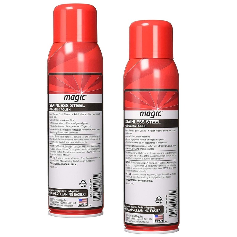 Weiman Magic Stainless Steel Cleaner Aerosol, 17 Ounce (2 Pack)