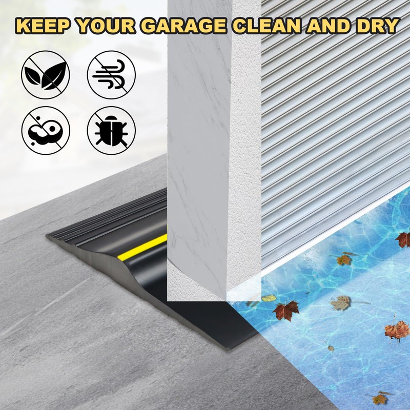 DGSL Universal Garage Threshold Seal Strip with Sealants/Adhesive, 10FT Waterproof