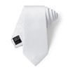 YourTies White Skinny Ties for Men 2.4" Satin Slim Necktie