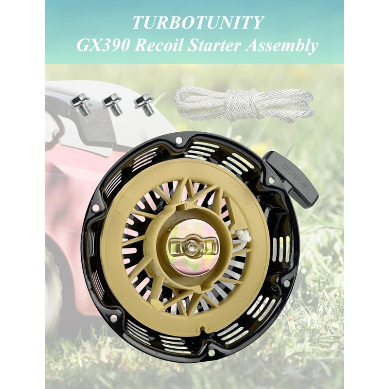 TURBOTUNITY GX390 Recoil Starter Assembly for Honda GX340 GX610 GX620