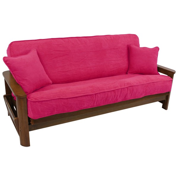Blazing Needles Solid Microsuede Double Corded 8" to 9" Futon