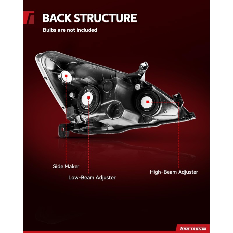 Torchbeam Headlights Assembly Compatible with 2003 2004 2005 2006 2007