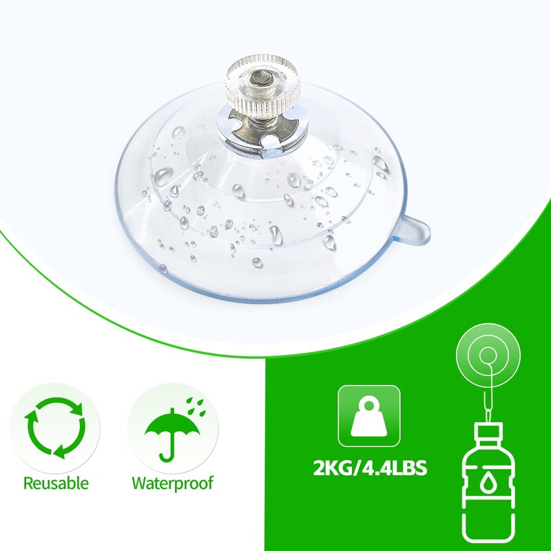 WENMIXER Suction Cups for Window Bird Feeders, 2.48"/63mm Clear PVC