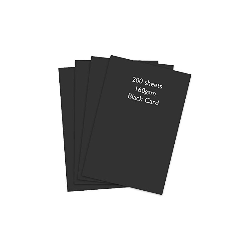 Black Card A4 160gsm 200 Sheets Coloured Card