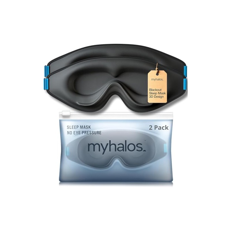 MyHalos® 3D Blackout Eye Mask - Ultimate Comfort for Sleep