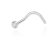 NKlaus Nose Piercing 750 White Gold Nose Stud Spiral Shape
