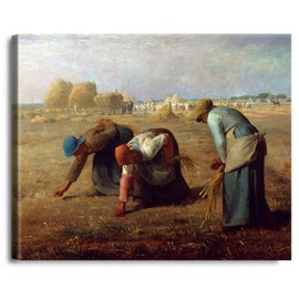 A&T ARTWORK The Gleaners by Jean-François Millet The World Classic Art Reproductions, Giclee Canvas Prints Wall Art for Home Decor, 36x30x1.5 inches