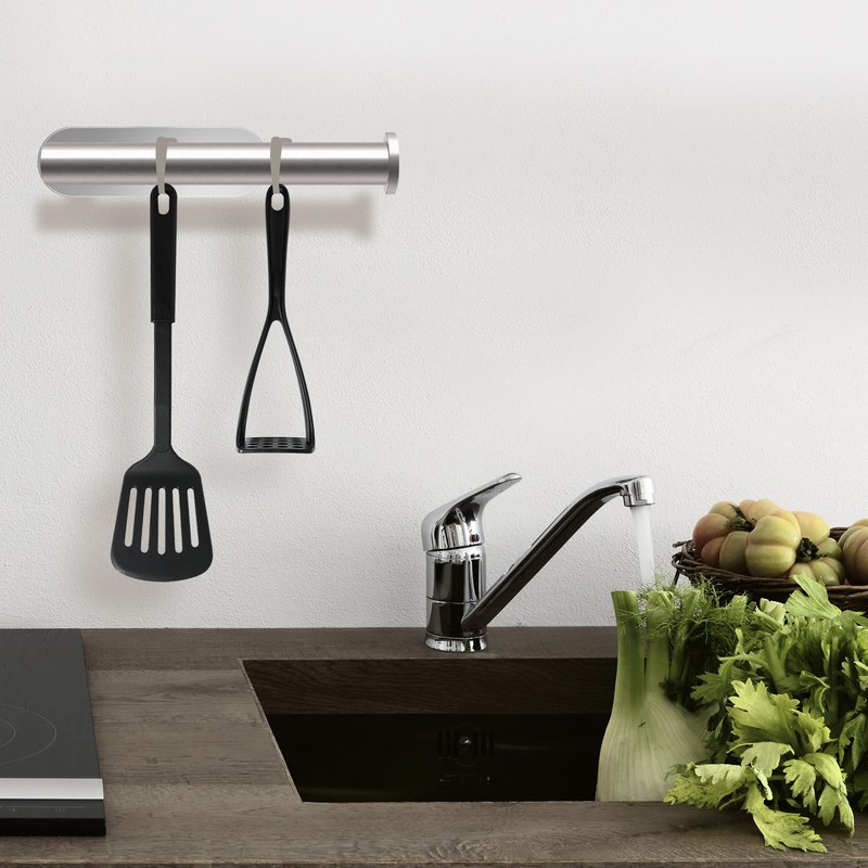 Kitchen Roll Holder No Drilling Required Silver Stainless Steel Kitchen