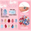 Beadthoven 120Pcs Transparent Teardrop Glass Beads Water Drop Crystal Glass