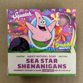 Dr. Squatch Limited Edition SEA STAR SHENANIGANS Natural Soap Bar SpongeBob