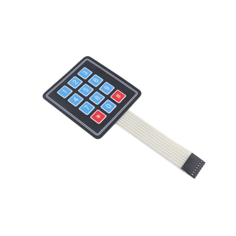 Robojax Soft Flexible 4x3 Matrix Numeric Keypad 12 Button 0-9