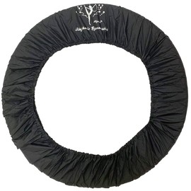 Angelicate Rhythmic Gymnastics Hoop Cover, Nylon, Lightweight, Simple, Storage and Carrying (Black)