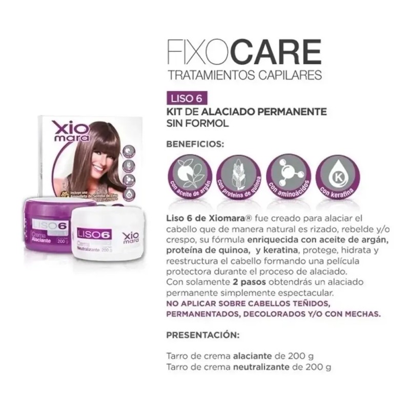 Xiomara Kit Alaciado Liso Permanente