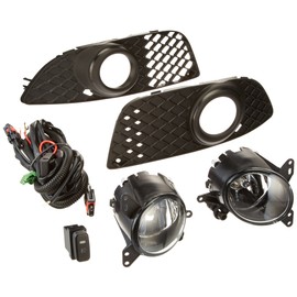 RP Remarkable Power, Compatible with 2008-2014 Lancer Non-EVO Chrome Black Bezel Fog Light Kits included Switch Wiring,with H11-12V 55W Bulbs FL7127