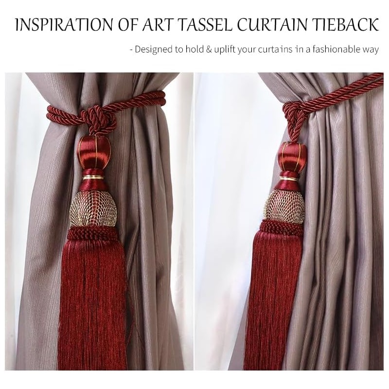 NaturesHome Curtain Tassel, Curtain Accessory, Curtain Holder, Curtain Rope, Window
