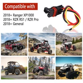 UNIGT 6 Pack 14AWG Pulse Power Plug Connector Pigtail Compatible with 2018-2025 Polaris Ranger General RZR Accessories