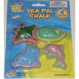 Sea Pals Sidewalk Chalk, Set of 4