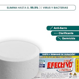 Genérico Pastillas Cloro Tinacos Piscinas Baños Depósitos Agua Pzas