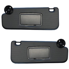 Sun Visor Fits for Chevy Cruze 2017 2018 Pair Set Left + Right Black 2MPLASTIC (Black 2 Screws)