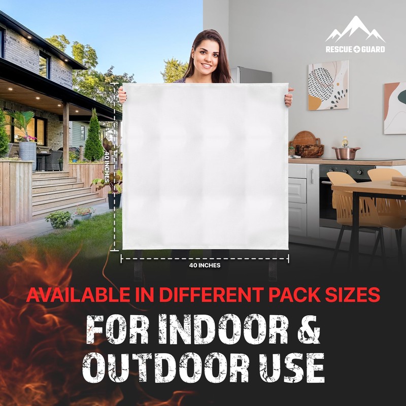 Fire Blanket 1 Pack 40”x40” - Fire Blankets Emergency for