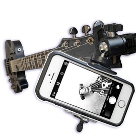 Soporte para guitarra, ukelele y smartphone para teléfonos móviles y cámaras de acción GoPro