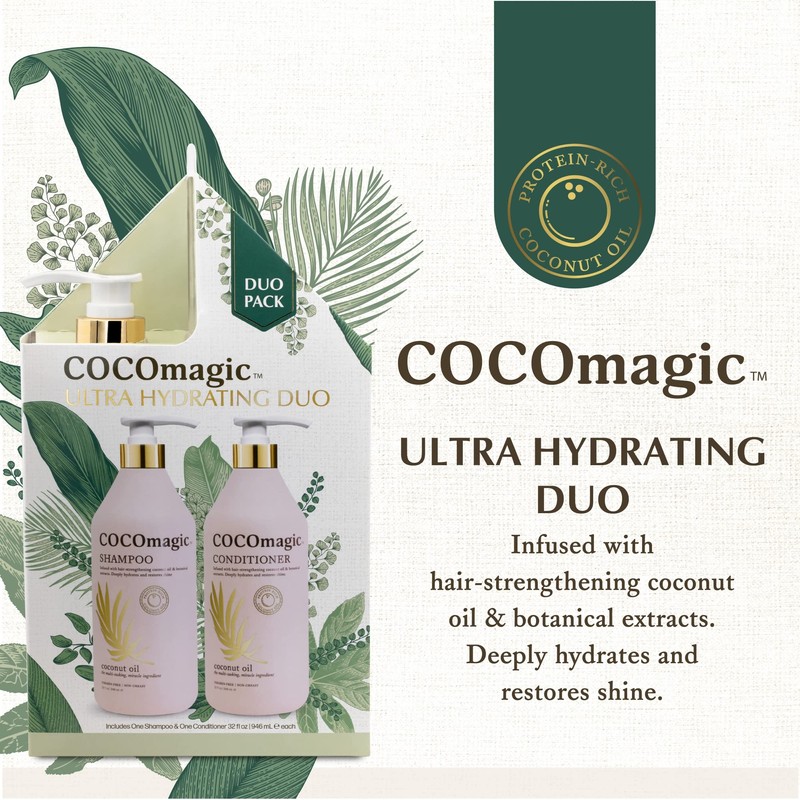 CocoMagic Shampoo and Conditioner Duo - Infused with Coconut Oil