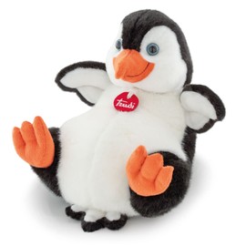 Trudi TUDC3000 Classic Plush Toy Penguin Pino Approx. 19 cm, Size M, High-Quality Stuffed Toy with Soft Materials, Plush Toy with Realistic Details, Washable, Cuddly Toy for Children, Black/White