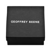 Geoffrey Beene Stainless Steel 3D Vertical Bar CZ Pendant Necklace