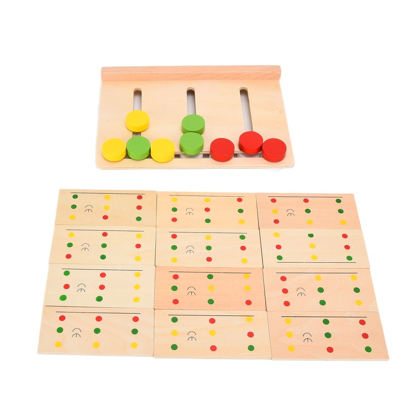 Wooden Slide Puzzle Children Funny Color Sorting Matching Logic Game