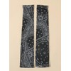 Black Paisley Long Arm Sleeves Sun Motorcycle Bicycle Elastic Stretch