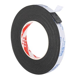 PATIKIL 5m/16.4ft Sealing Foam Tape 15mm Wide 2mm Thickness One Side Weather Strip for Door Furniture Seal Strip Window Pipe Insulation Black