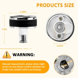 MIFLUS WB03X24360 Gas Stove Knob Stainless Steel Compatible for G-E Cooktop Knobs Replaces WB03T10259 AP5980302 PS11700818 EAP11700818 4179424,5 Packs
