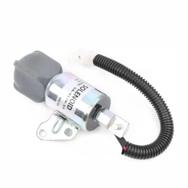 ZACHAGER 12V Fuel Flameout Solenoid for Kubota D722 D902 Z482, Excavator Fuel Shutoff Solenoid Replacement Part 1756ES-12SUC5B1S5 SA-5176-12 SA-4899-12