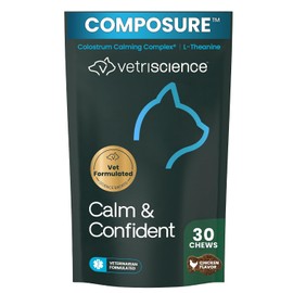 VETRISCIENCE Composure - Golosinas calmantes para Gatos, Ayuda a Reducir el estrés y la ansiedad, Ideal para Paseos en Coche, truenos, Fiestas, Aseo y separación