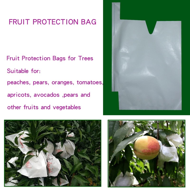 HouWanA Fruit Protection Paper Bags - 100pcs White Protection Covers