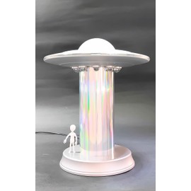 UFO Model Human Abduction Touch Table Lamp LED Alien Encounter Decoration Area 51 Spacecraft Space Lover Holographic Décor Color Changing Futuristic Night Light Living Room Bedroom Shop (Galaxy III)