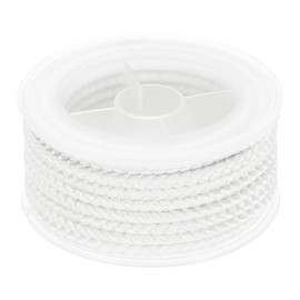 MECCANIXITY Nylon Thread Twine Beading Cord, 10.5ft Stretchy Braided Bracelets String Cord Rope for Jewelry Making DIY Crafts Necklaces, White