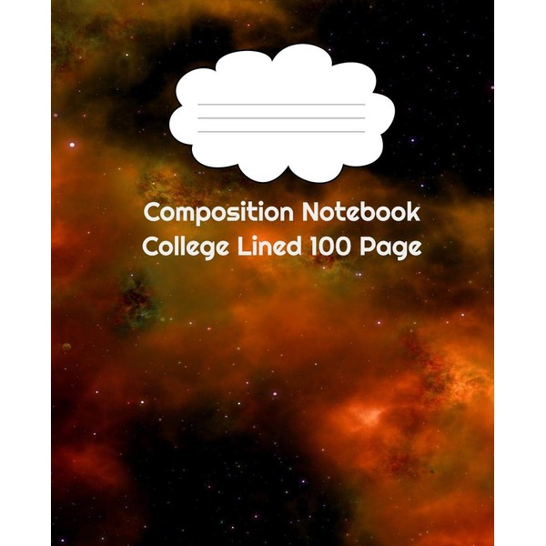 Composition Notebook College Lined 100 Page Night Sky: 100 Page