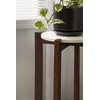 Kate and Laurel Moxley Round Wood Accent Table, 12x12x24, Walnut