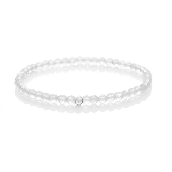 BERGERLIN Genuine Natural Stone Bracelet with 925 Sterling Silver Pearl
