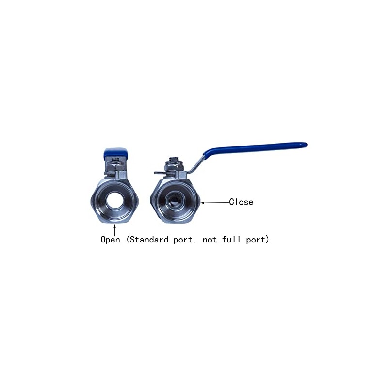 JIVTO Stainless Steel Ball Valve 3/4" BSP Female to Female