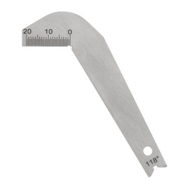 sourcing map Drill Bit Gauges 118 Degree Drill Sharpening Gauge, Stainless Steel Angle Measuring Gage