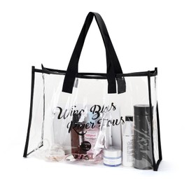 Karsaer G0122 Beach Bag, Pool Bag, Transparent Plastic Bag, Storage for Swimming Supplies, Large Capacity, Waterproof, Handbag, Toiletry Bag, Performance Bag, Fan, Sticker, Travel Bag, Work Bag,